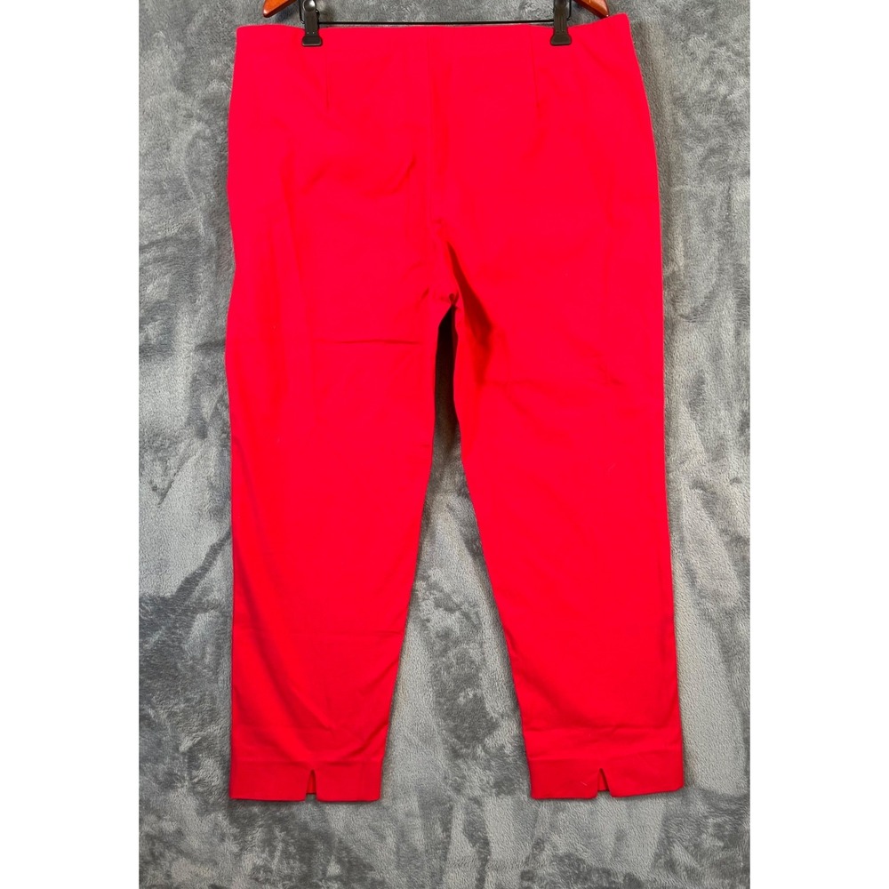 Frances Valentine Lucy Japanese Cigarette Pants Womens 18 40x28 Red Crop Stretch - Picture 2 of 11